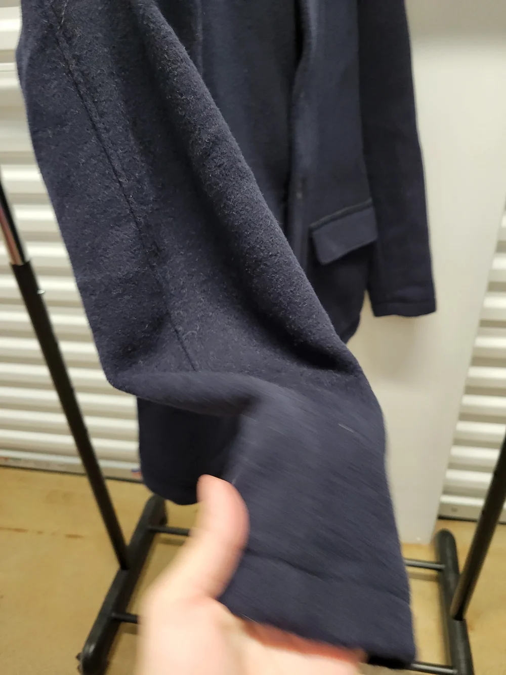 Massimo Dutti 2-in-1 wool jacket featuring a built-in, quilted puffer bib